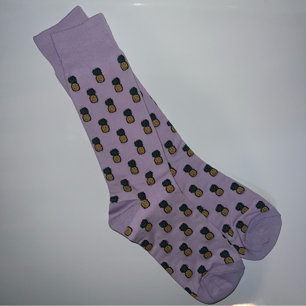 Nice Laundry Purple Pineapple Patterned Socks